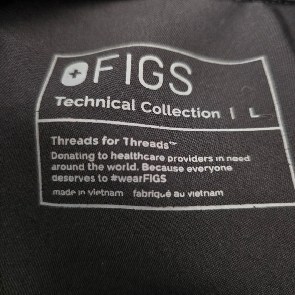 FIGS Technical Collection Scrub Pants Black Womens Size L Style T21003 - Picture 8 of 10